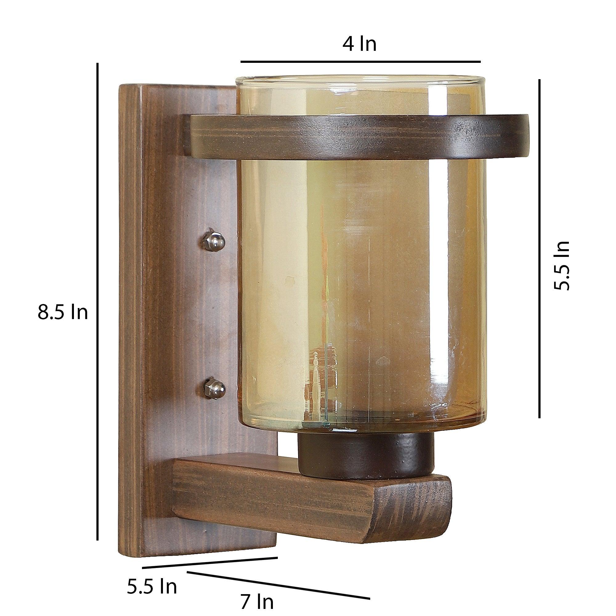 Stylish & Classy Brown Wood Wall Light - WoodenTwist