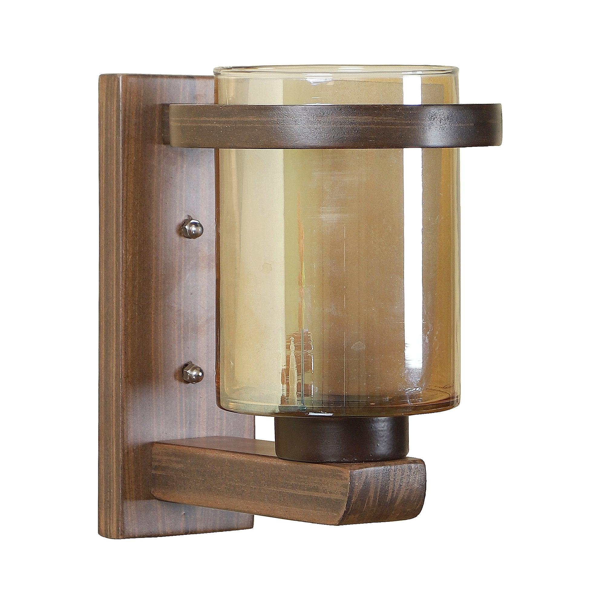 Stylish & Classy Brown Wood Wall Light - WoodenTwist