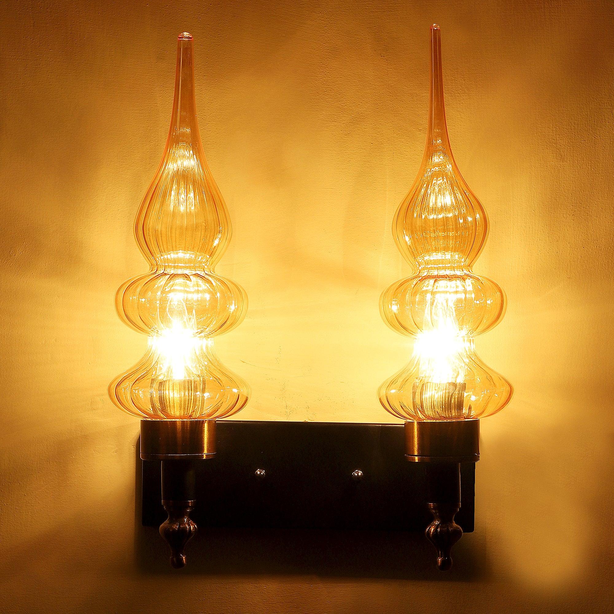 Stylish & Classy Black & Gold Iron Wall Light - WoodenTwist