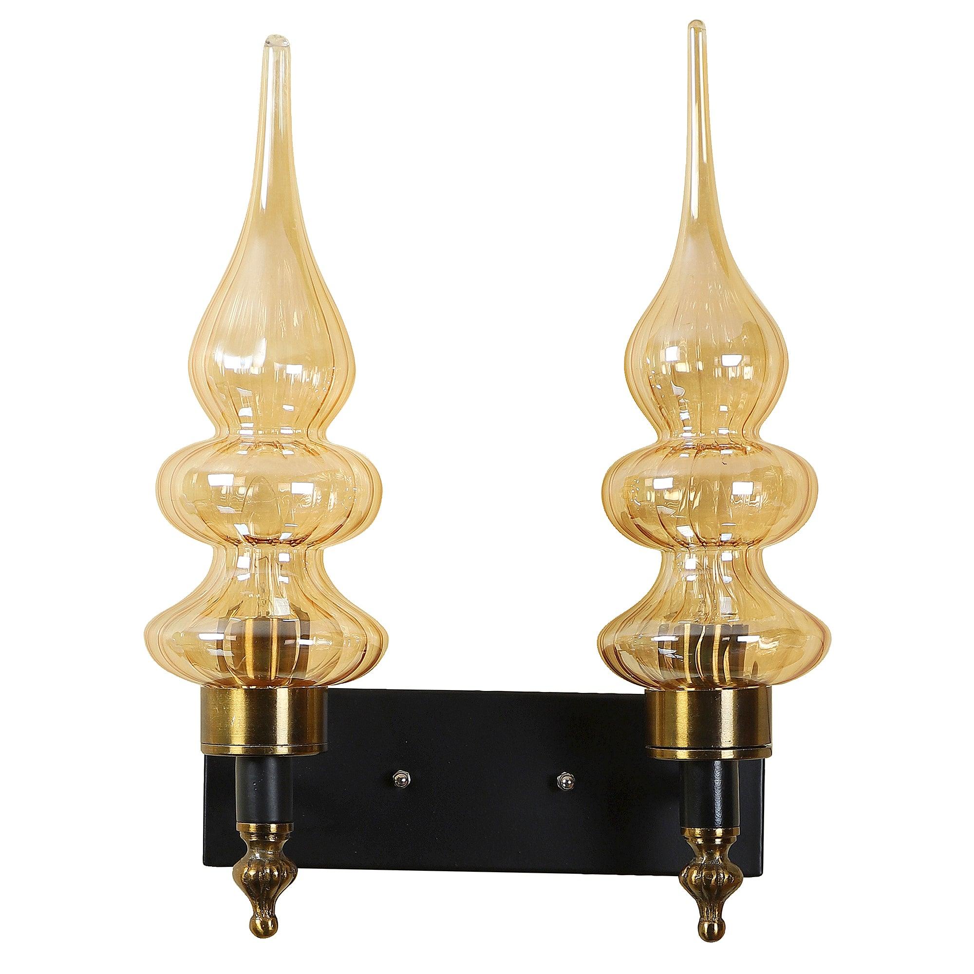 Stylish & Classy Black & Gold Iron Wall Light - WoodenTwist