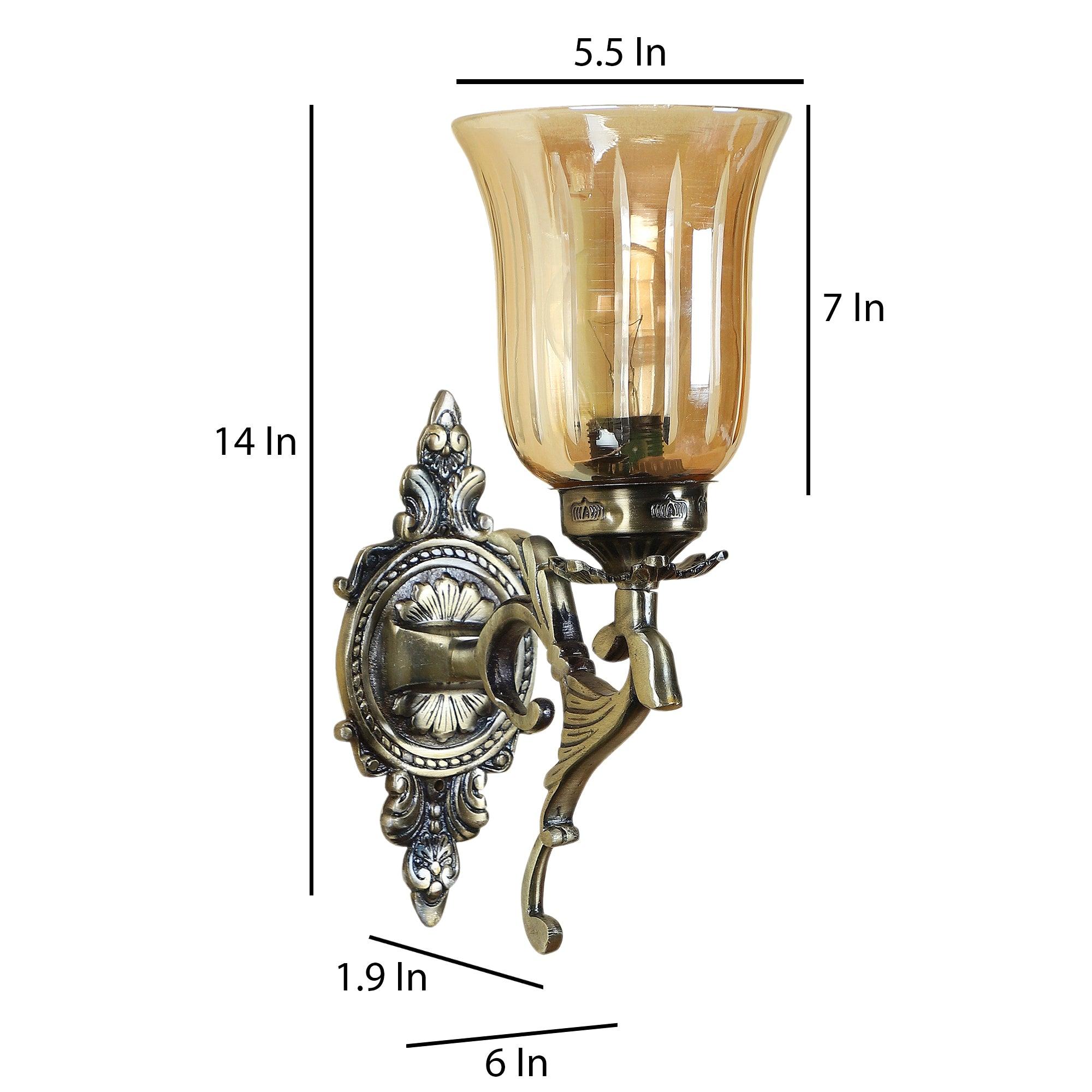 Antique Gold Aluminium Wall Light - WoodenTwist