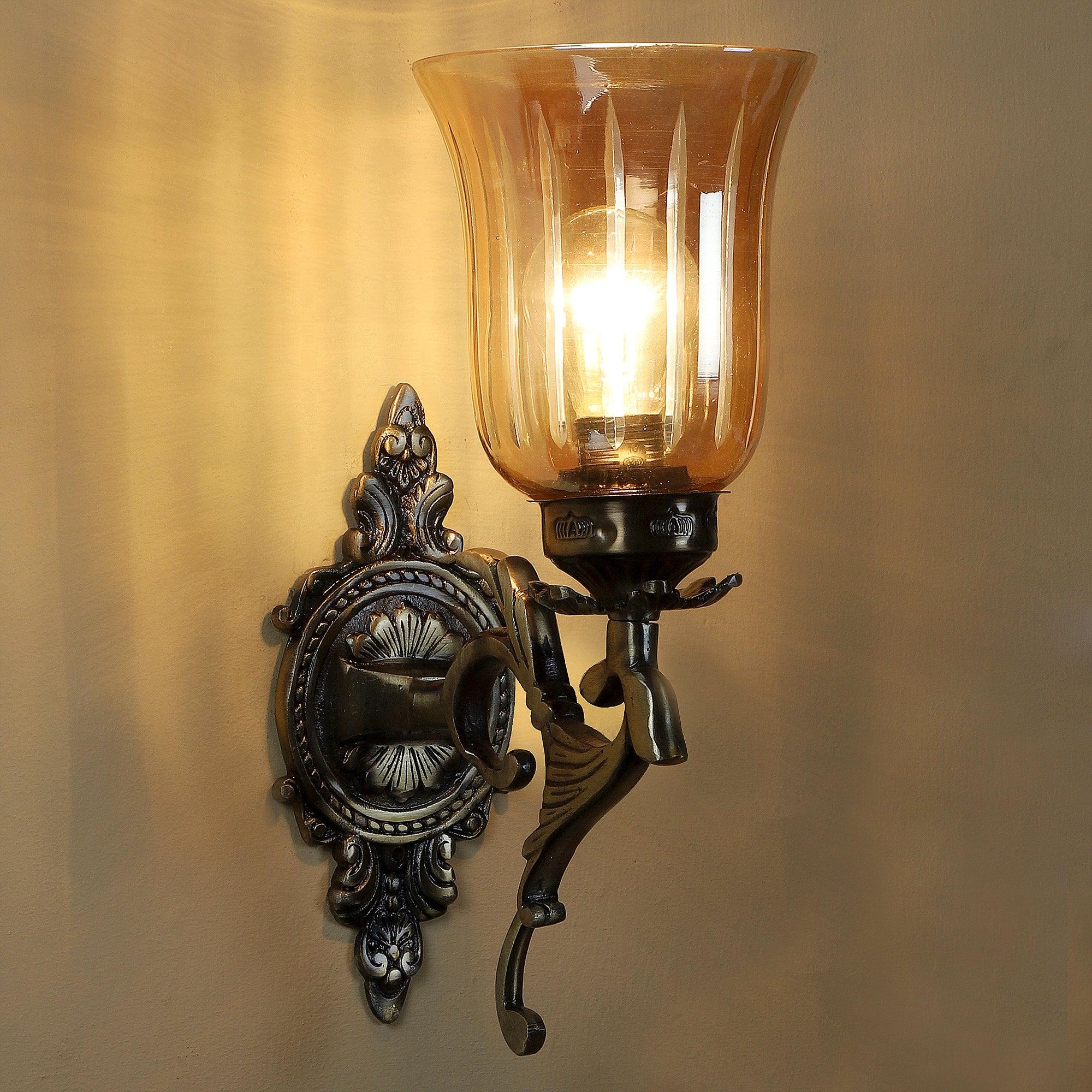 Antique Gold Aluminium Wall Light - WoodenTwist