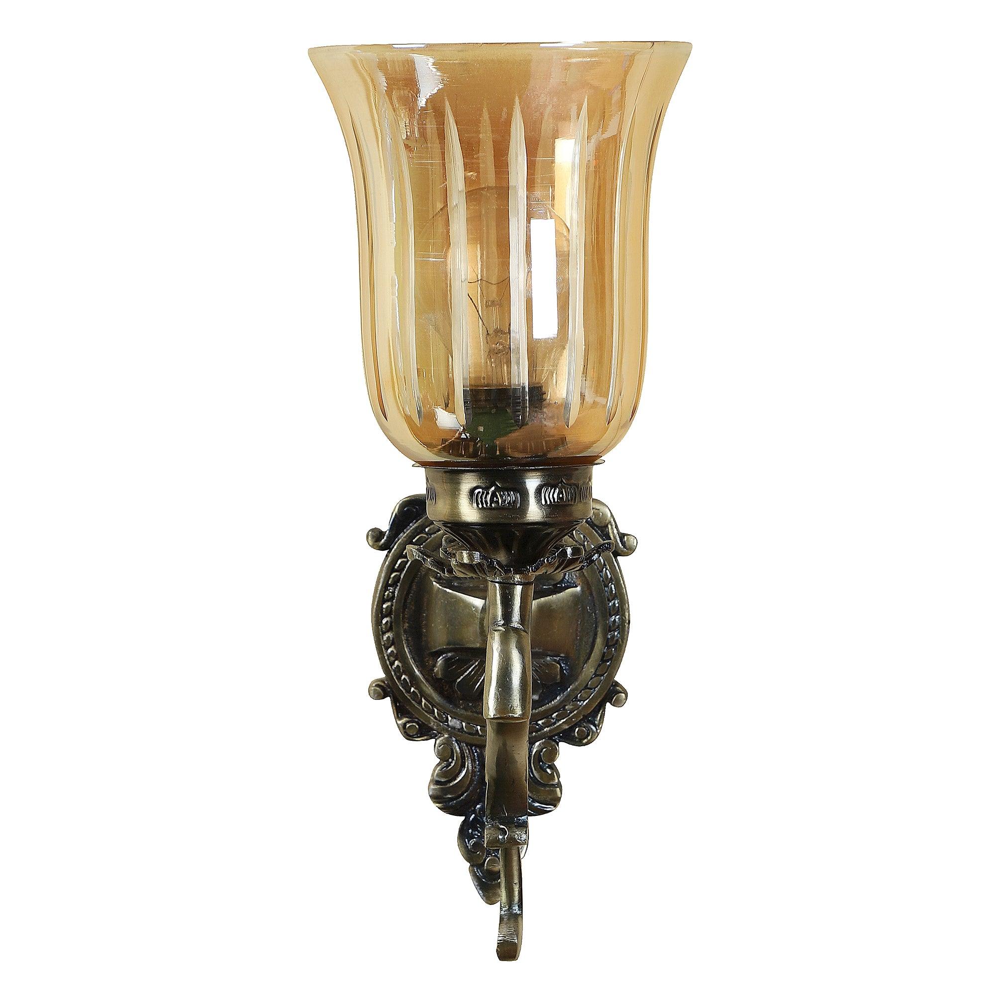 Antique Gold Aluminium Wall Light - WoodenTwist