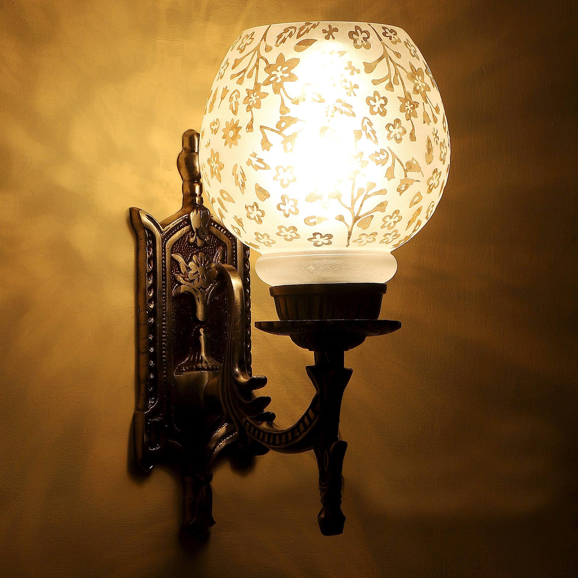 Antique Gold Aluminium Wall Light - WoodenTwist