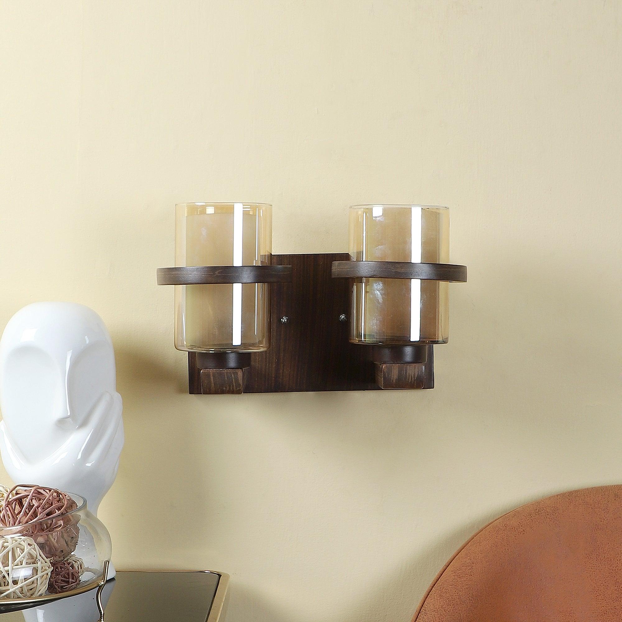 Brown Wood Wall Light - WoodenTwist