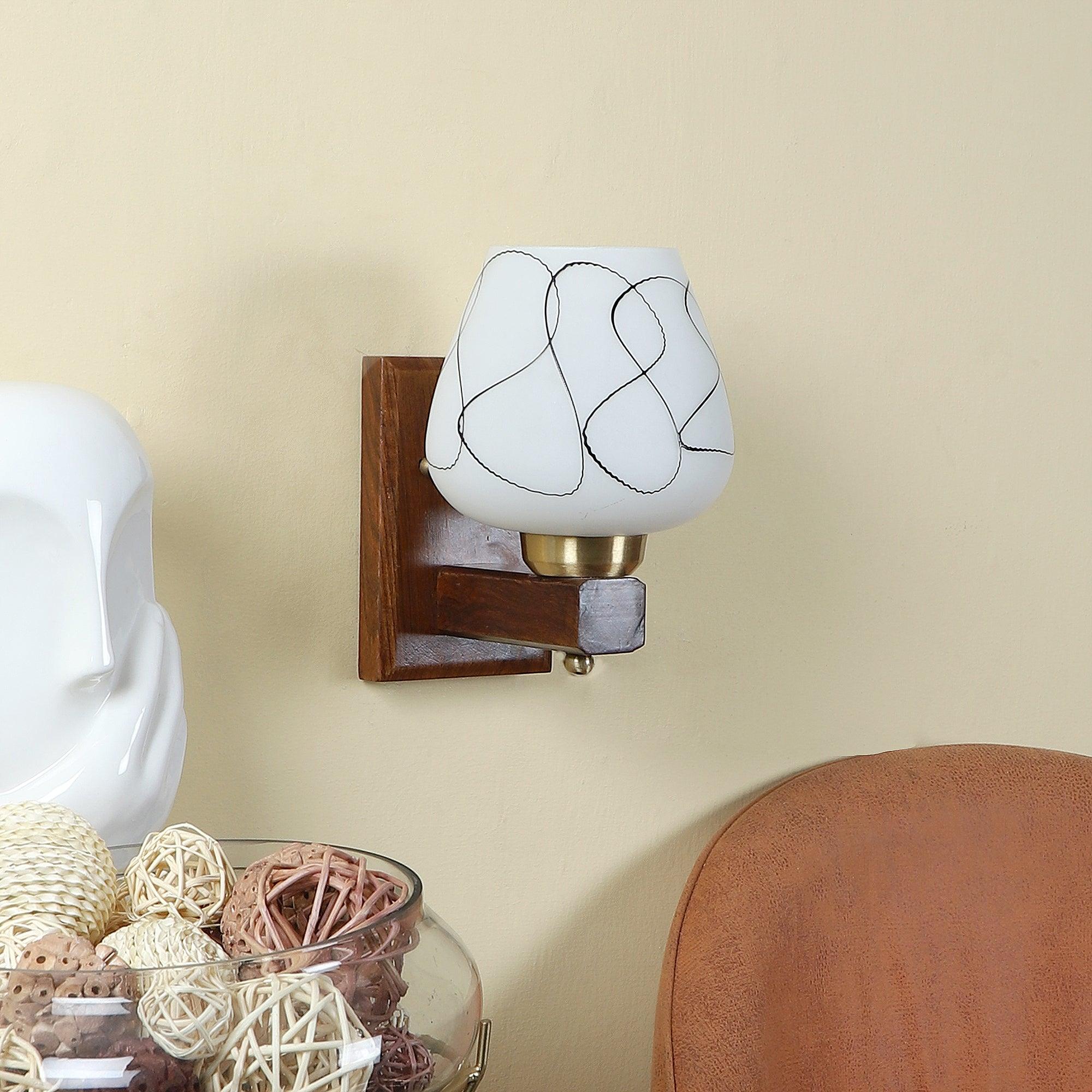 Brown Wood Wall Light - WoodenTwist