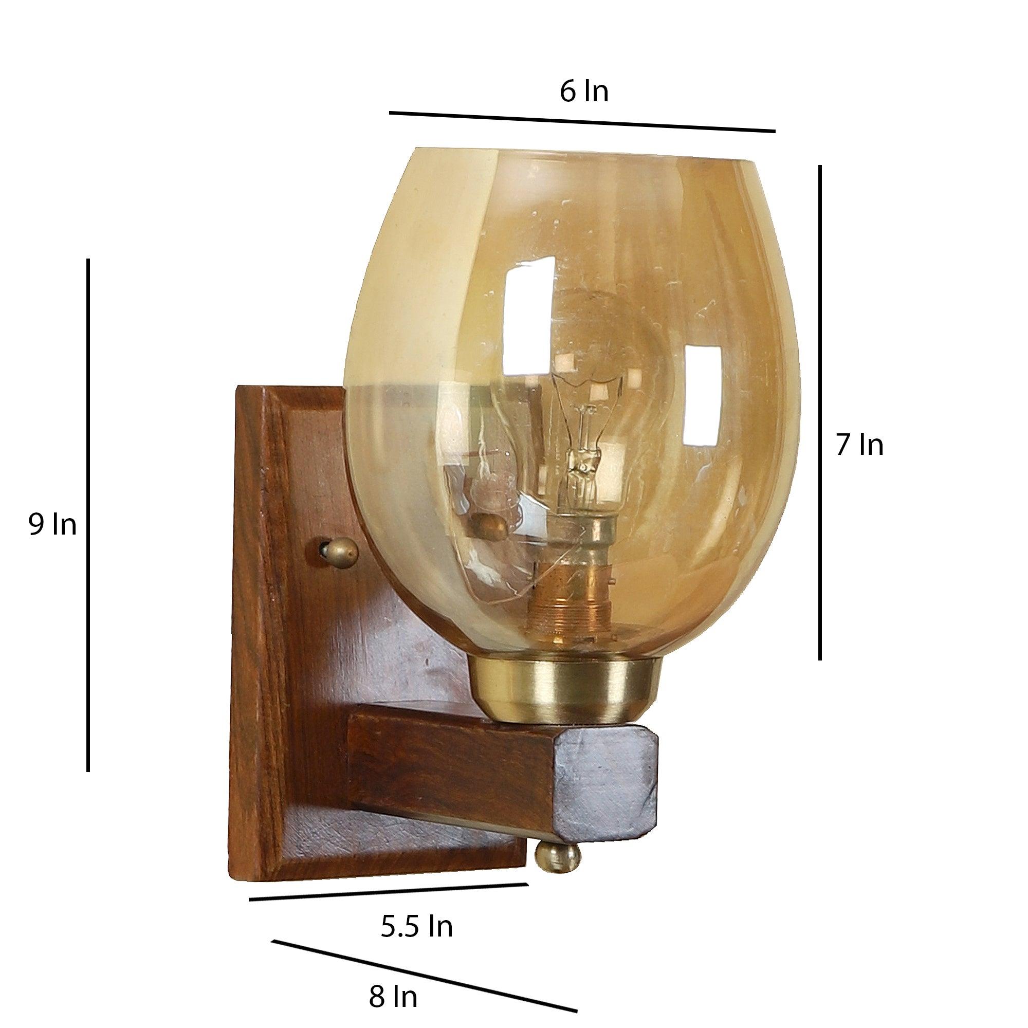 Brown Wood Wall Light - WoodenTwist