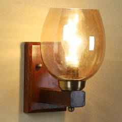 Brown Wood Wall Light - WoodenTwist