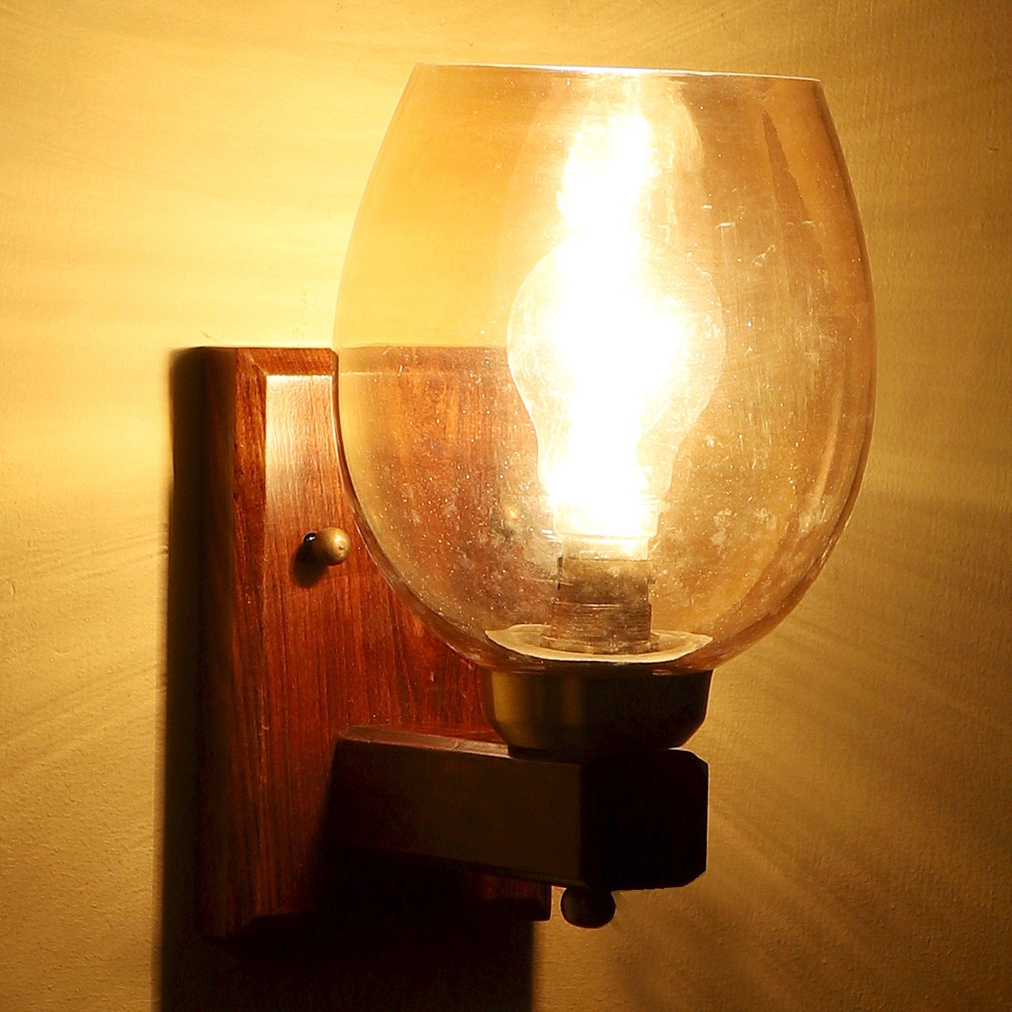 Brown Wood Wall Light - WoodenTwist