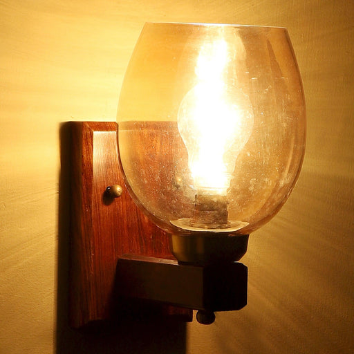 Brown Wood Wall Light - WoodenTwist