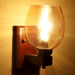 Brown Wood Wall Light - WoodenTwist