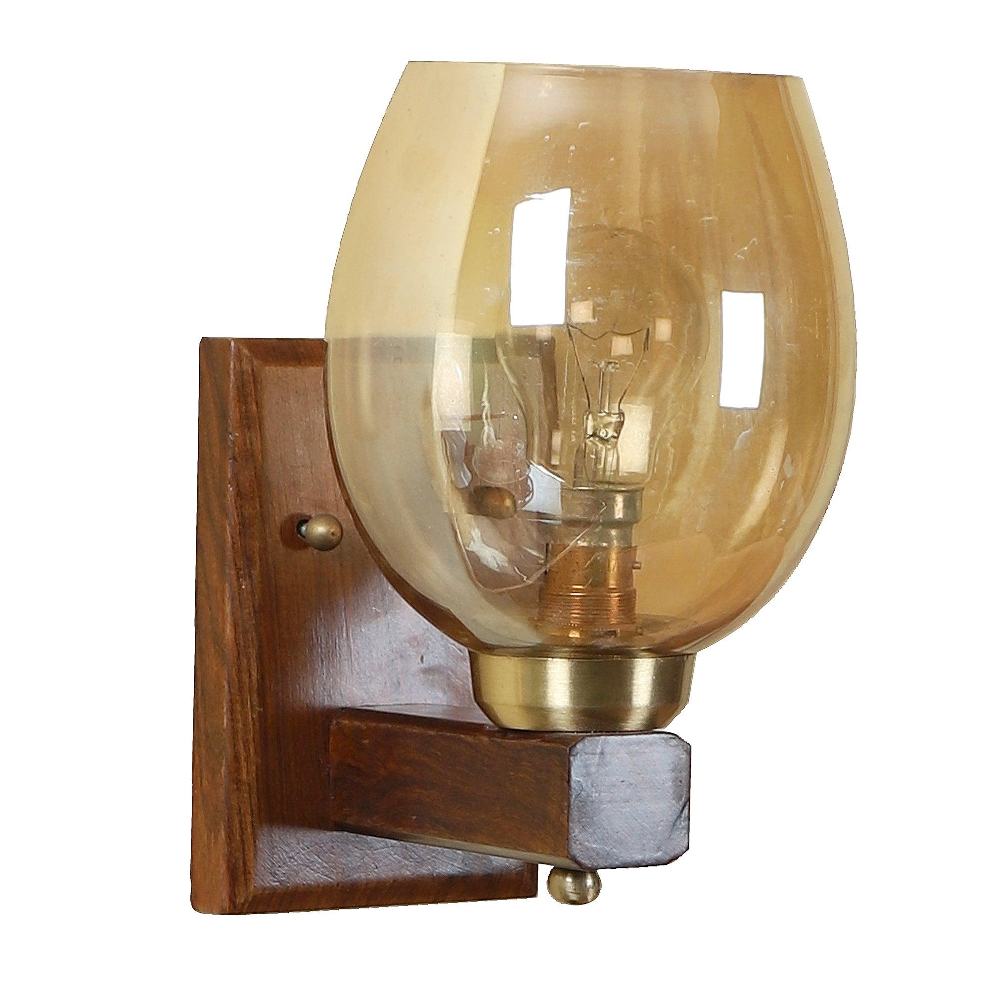 Brown Wood Wall Light - WoodenTwist