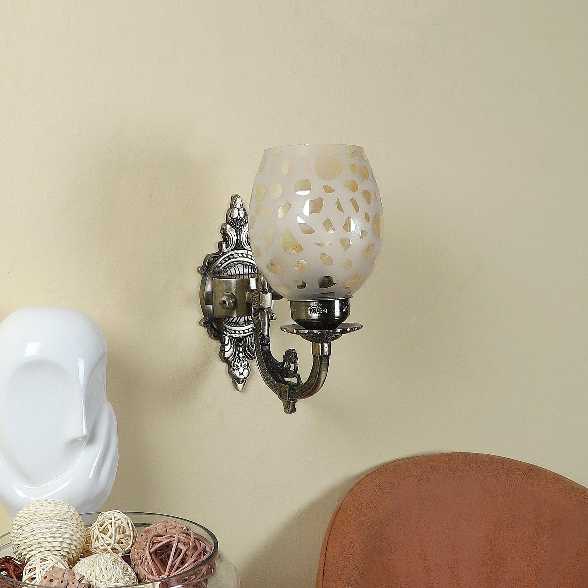 Antique Brass Alluminium Wall Light - WoodenTwist