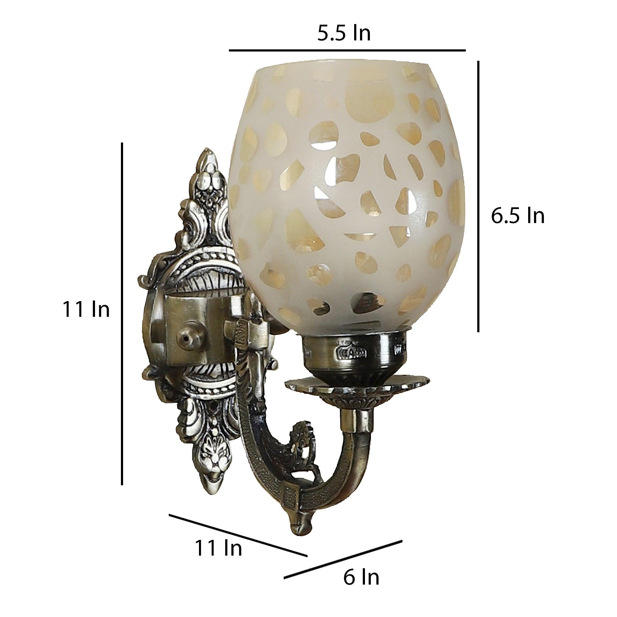 Antique Brass Alluminium Wall Light - WoodenTwist