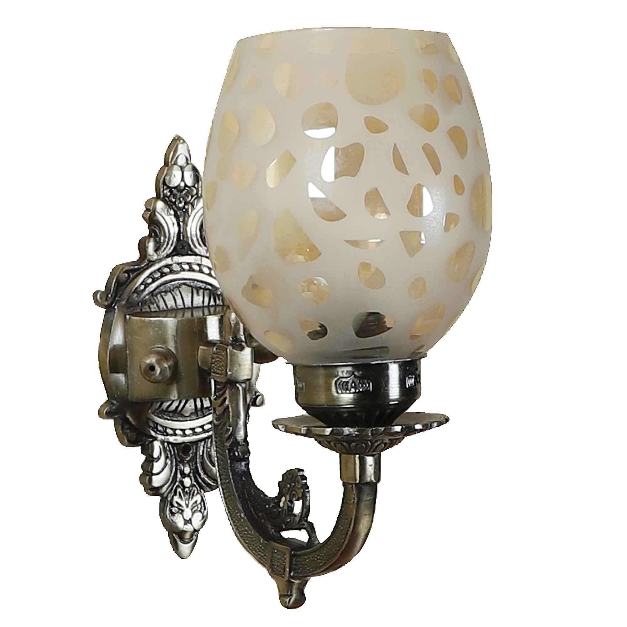 Antique Brass Alluminium Wall Light - WoodenTwist