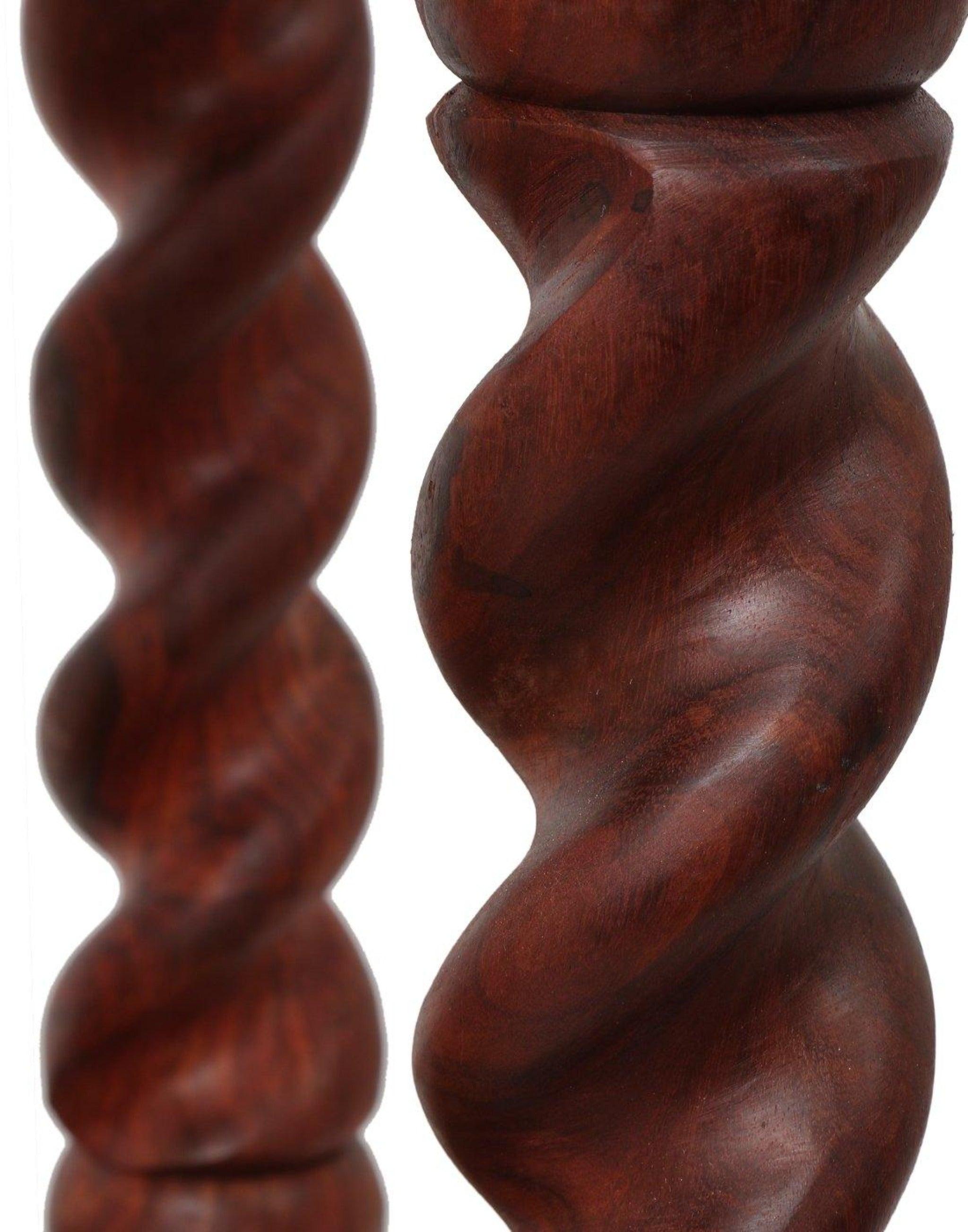 Juniper Cyprus Sheesham Wood Serving Trolley, Brown - close-up detail