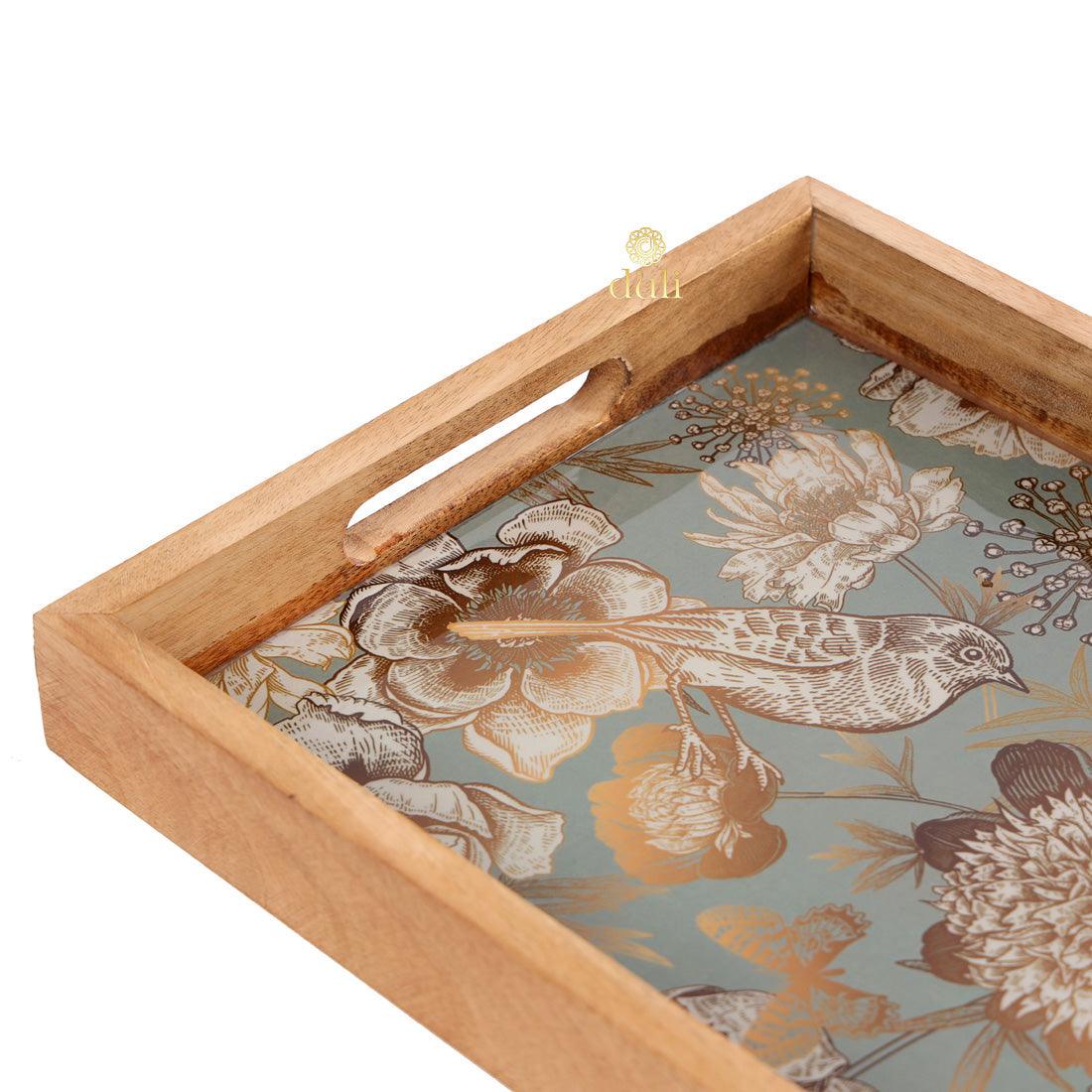 Wooden Enamel Coated Multipurpose Serving Tray for Home and Dining Table - WoodenTwist