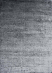 solid Viscose Rug - Charcoal Runner for Bedroom/Living Area/Home with Anti Slip - WoodenTwist