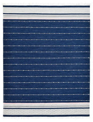 Indigo Hand-Woven Rug Runner for Bedroom/Living Area/Home with Anti Slip Backing - WoodenTwist