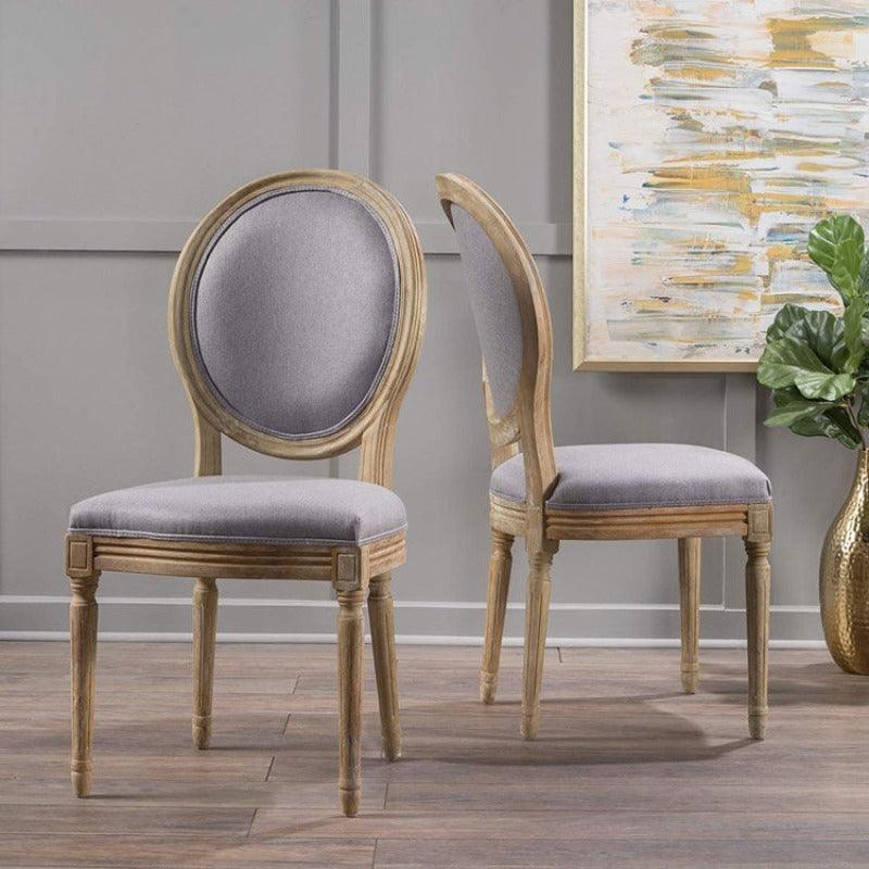Wooden Twist Redondo Hand Carved Teak Wood Dining Chair - front view