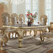 Royal Antique 6 Seater Dining Table Set (Golden, Teak Wood) - WoodenTwist