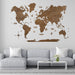 3D Colored Wooden World Map Aurous Gold Prime - WoodenTwist
