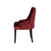 Classic Tufted Linen Dining Arm Chair (Maroon) - WoodenTwist