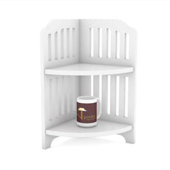 Elegante Designer Corner Wooden Shelf - front view