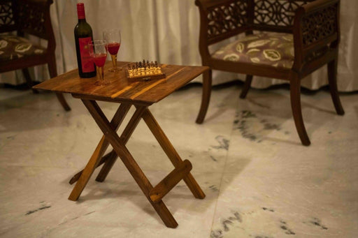 Folding Table Teak Wood - WoodenTwist