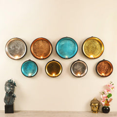 Tyre Shape Wall Decor & Tealight Holder Set of 8 - WoodenTwist