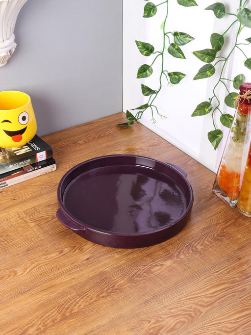 Purple Pizza Serving Dish With Handle - WoodenTwist