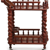 Juniper Cyprus Sheesham Wood Serving Trolley, Brown - front view