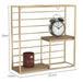 Metallic Twist Wood Iron Storage Wall Shelf Set Of 3 - WoodenTwist