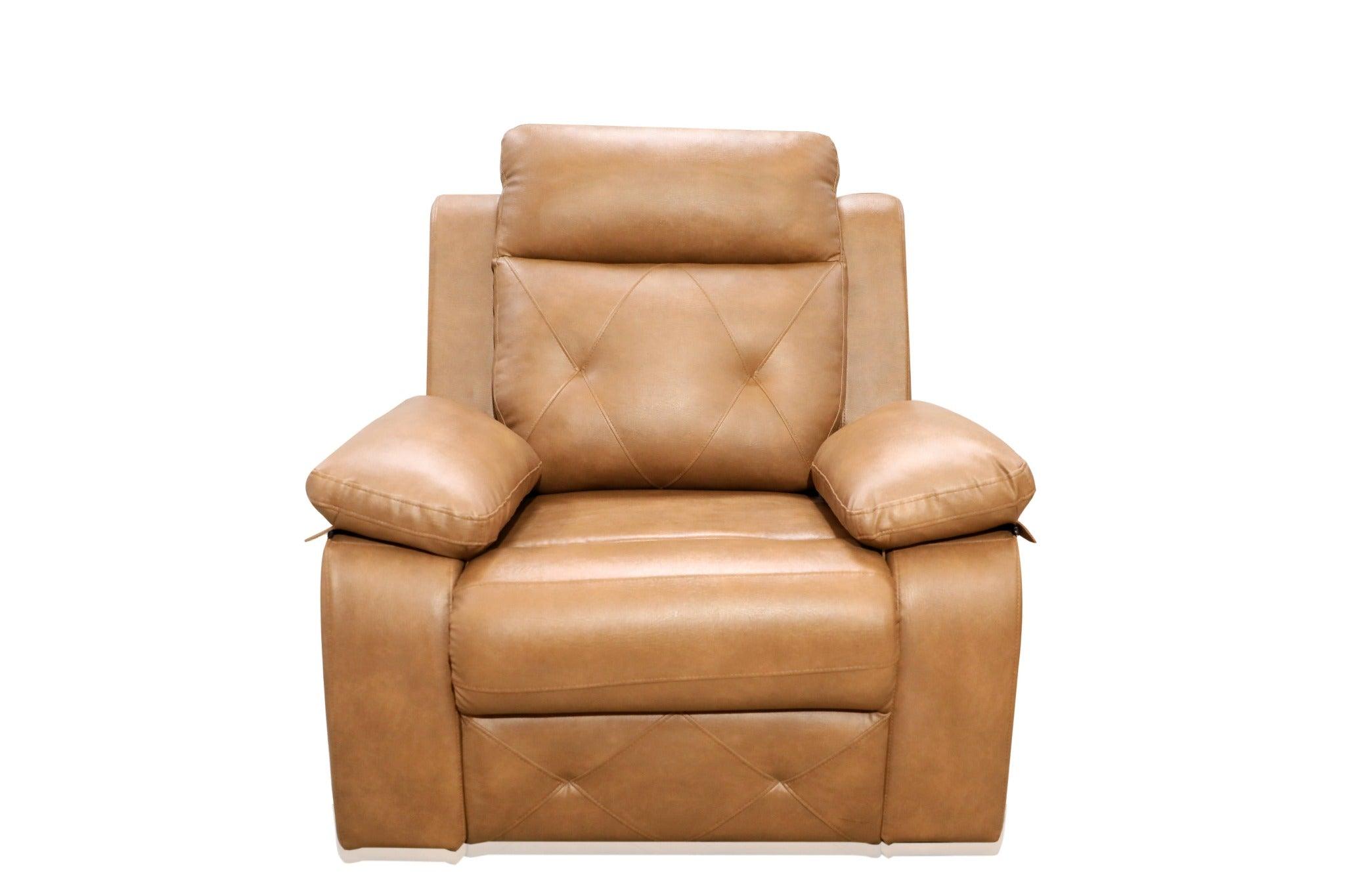 Motorised Recliner for Senior Citizens Light (Brown Finish) - WoodenTwist