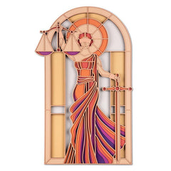 Themis Lady Justice Multi Layer Mandala - WoodenTwist