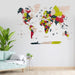 3D Colored Wooden World Map Wild Watermelon Basic - WoodenTwist