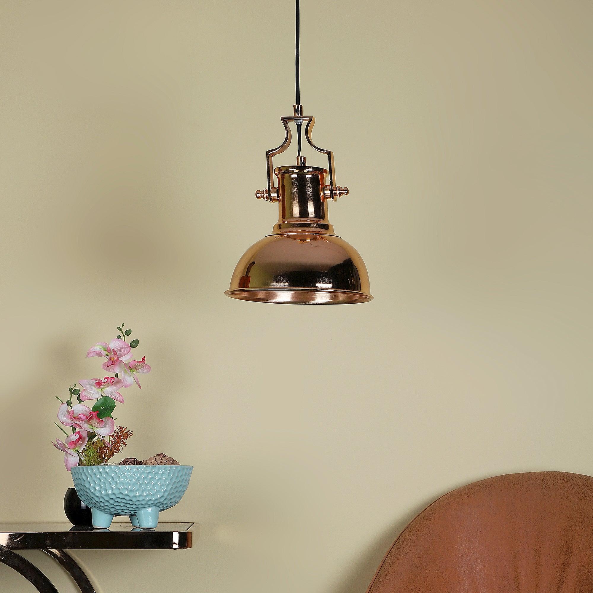 Stylish & Classy Rose Gold Brass Wall Light - WoodenTwist