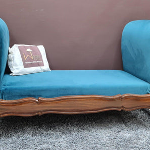 Wooden Twist Fovero Sheesham Wood Bench Couch - lifestyle view