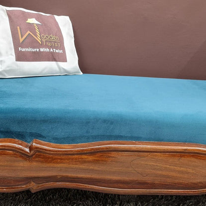 Wooden Twist Fovero Sheesham Wood Bench Couch - detail view