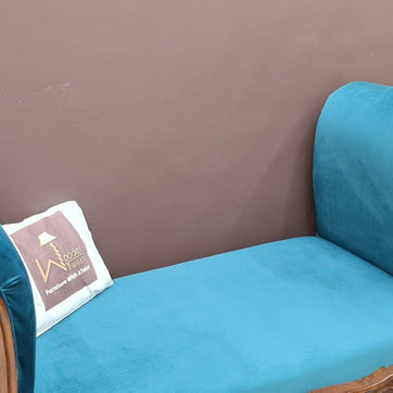 Wooden Twist Fovero Sheesham Wood Bench Couch - lounge setting