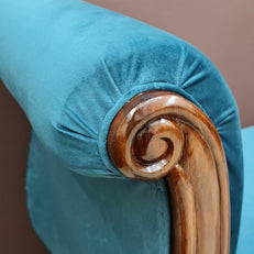 Wooden Twist Fovero Sheesham Wood Bench Couch - close-up view