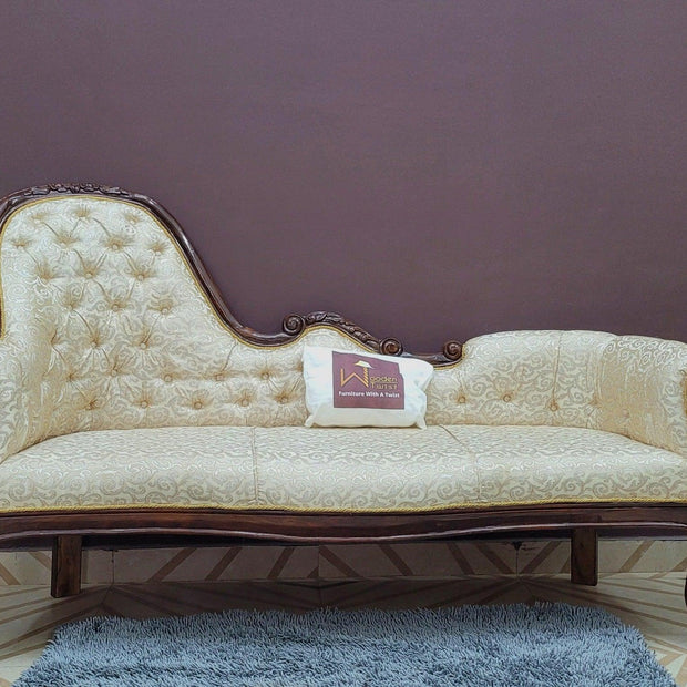 Céleste Wooden Couch for Home & Office Chaise Lounge Settee - WoodenTwist