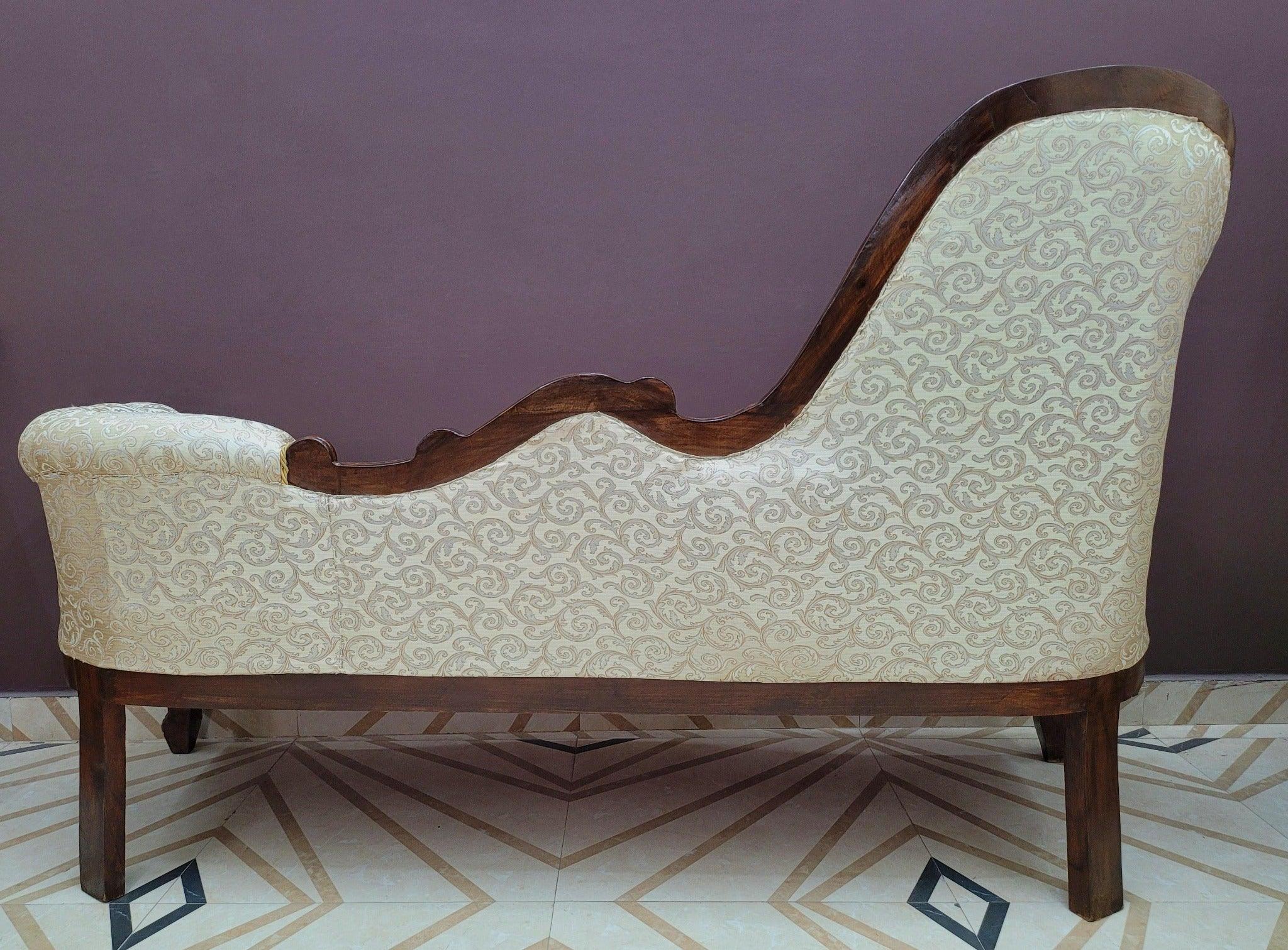 Céleste Wooden Couch for Home & Office Chaise Lounge Settee - WoodenTwist
