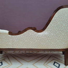Céleste Wooden Couch for Home & Office Chaise Lounge Settee - WoodenTwist