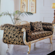 Carved Teak Wood Handcrafted Couch Deewan Chaise Lounge - WoodenTwist