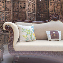 Teak Wood 3 Seater Chaise Lounge Settee - view 7