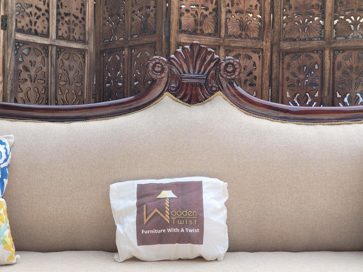 Teak Wood 3 Seater Chaise Lounge Settee - view 6