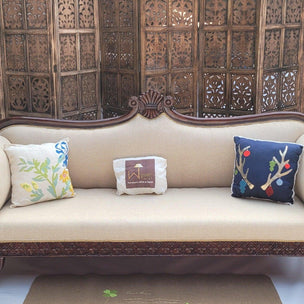 Teak Wood 3 Seater Chaise Lounge Settee - view 13