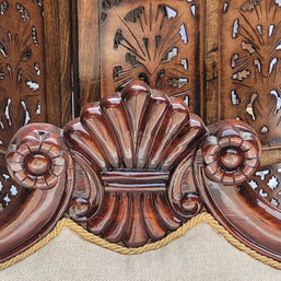 Teak Wood 3 Seater Chaise Lounge Settee - view 8