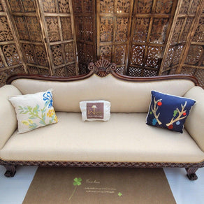 Teak Wood 3 Seater Chaise Lounge Settee - view 16